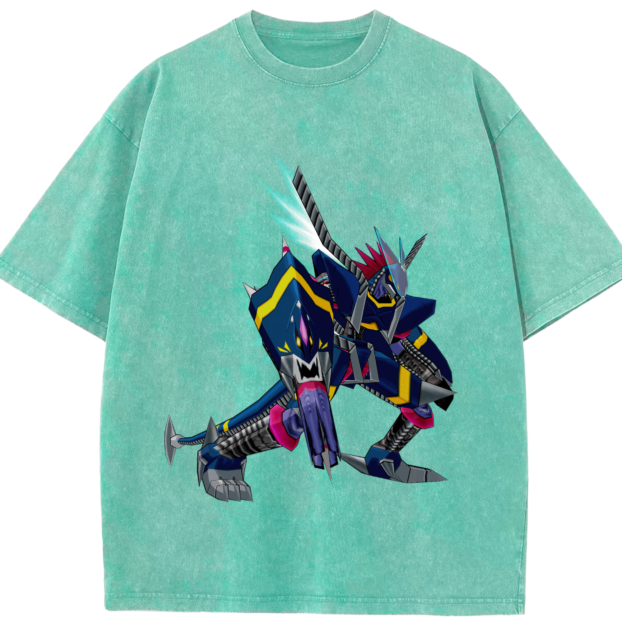 （画像用） Digimon デジタルモンスター/デジモン 綿100% ヴィンテージ風 半袖Tシャツ（フロントプリント）